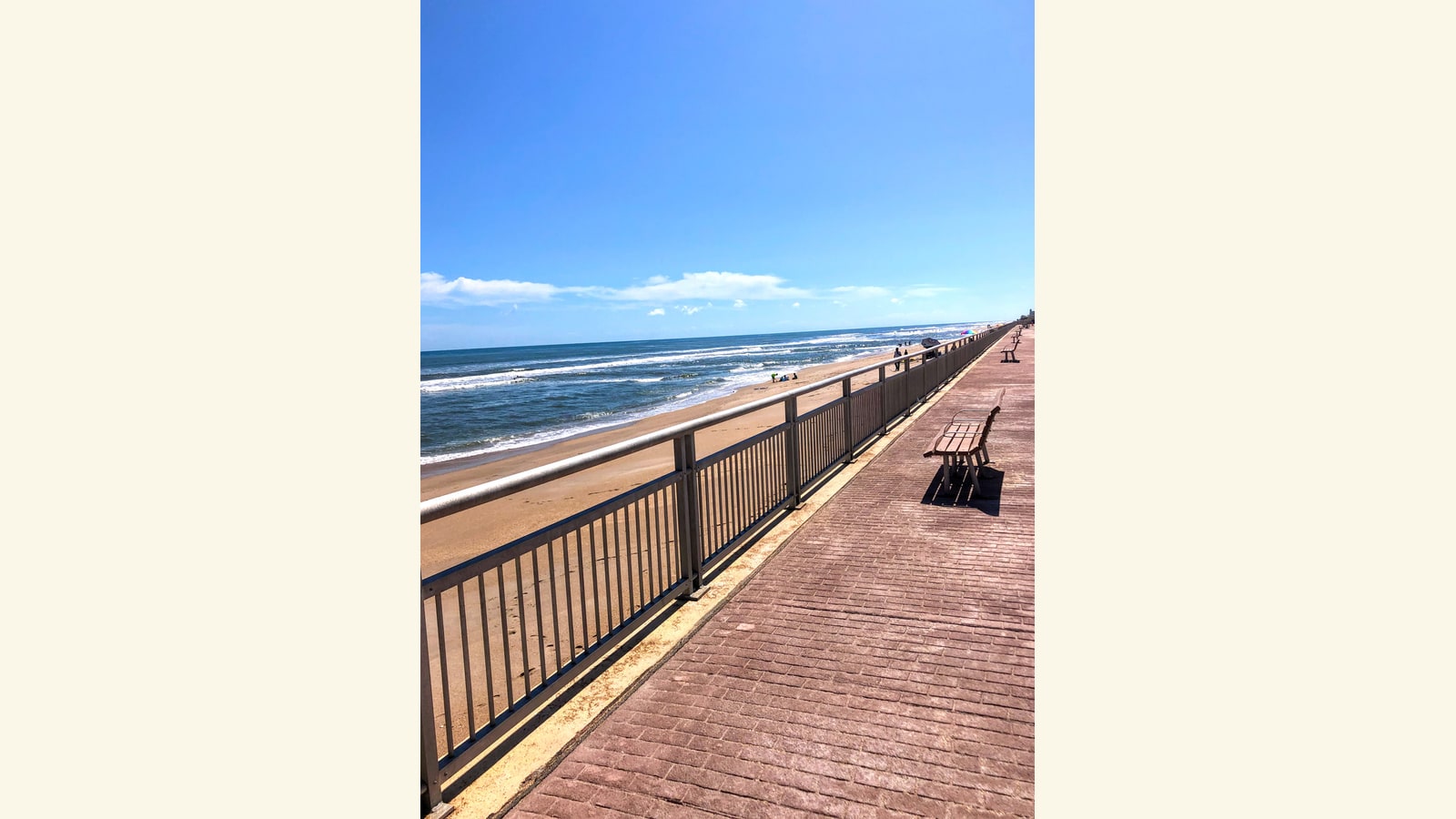 Bethune Beach shoreline and public walkway in Volusia County, Florida.