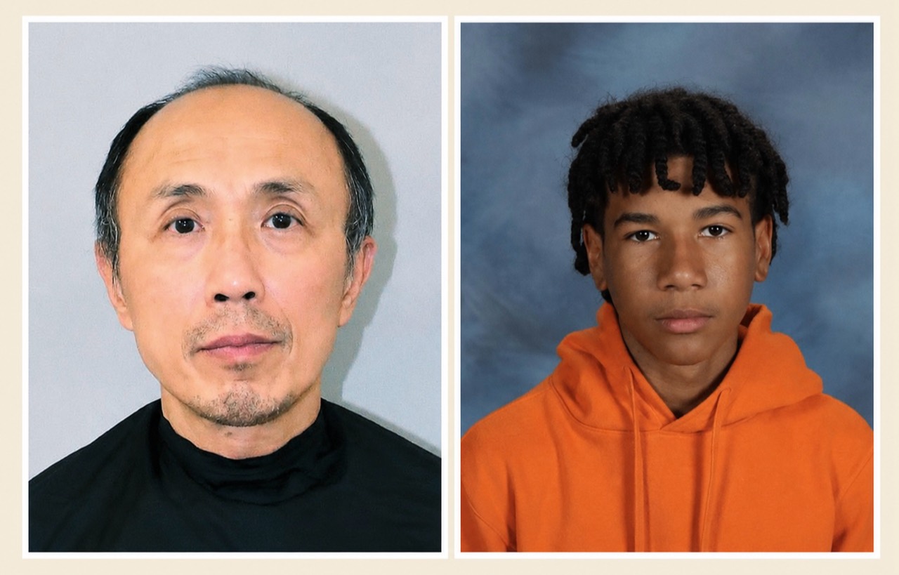 Side-by-side case-context images of Rick Chow and Cyrus Carmack-Belton.