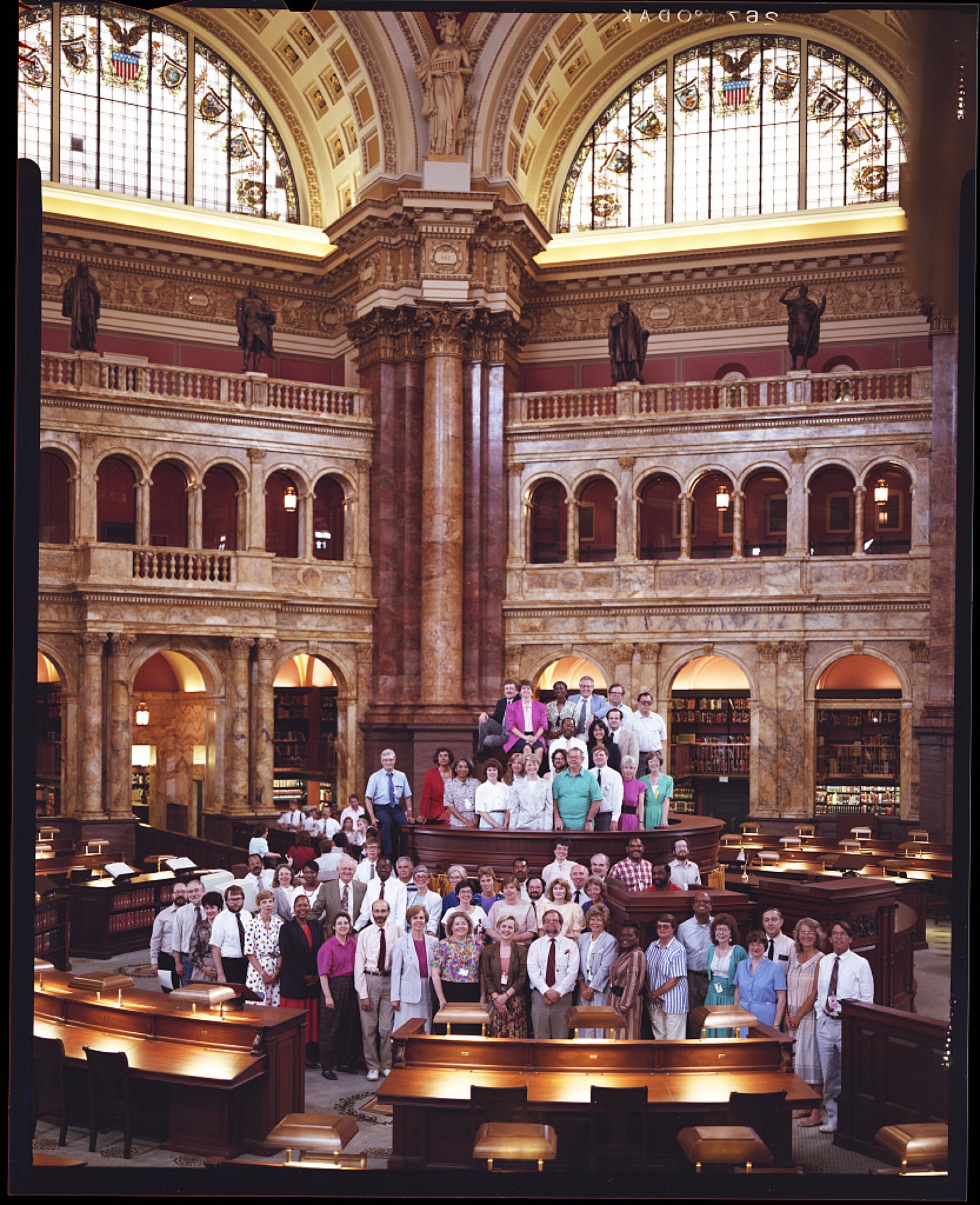 Library of Congress staff in the Main Reading Room of the Thomas Jefferson Building.