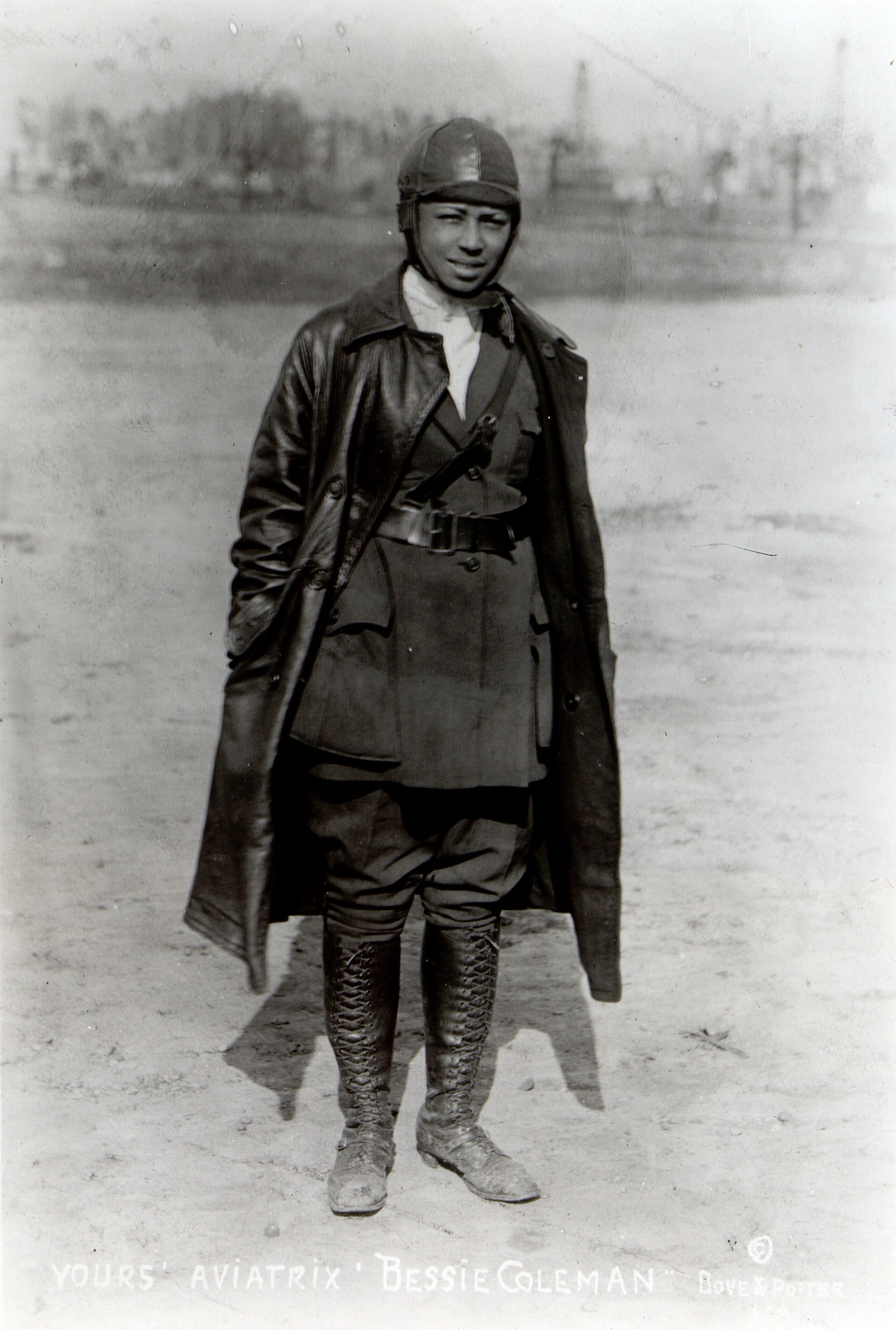 Portrait of Bessie Coleman, circa 1922, from the Miriam Matthews Photograph Collection.